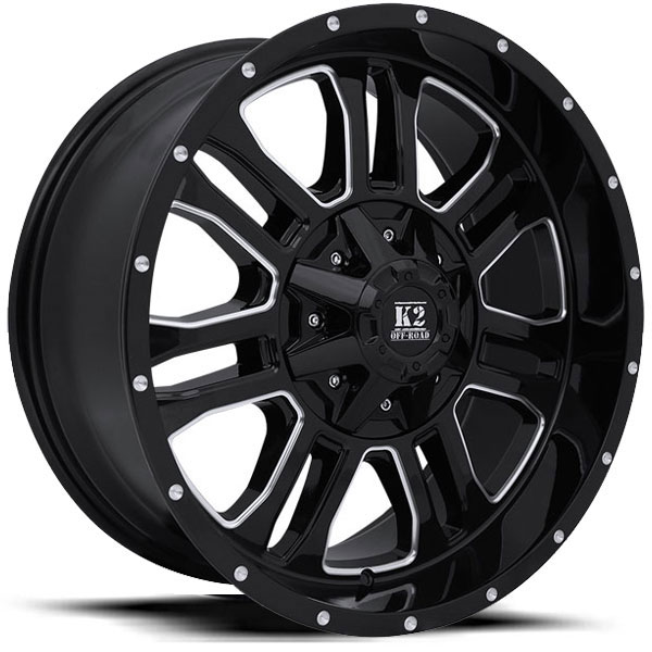 K2 OffRoad K02 Thor Gloss Black with Milled Spokes